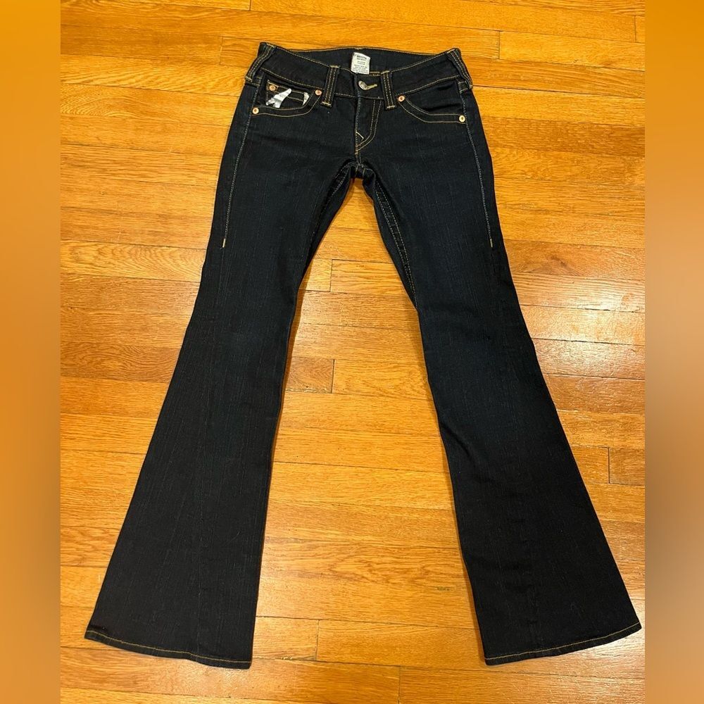 True Religion Y2K Vintage Dark Wash Joey Flared Jeans